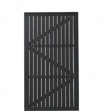 Plus Danmark tuindeur vuren | Atrium recht zwart (100 x 180 cm)