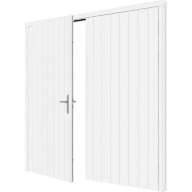 TrendHout Dubbele plaatdeur XL met kozijn - wit - 1200 x 2115 mm incl. beslag