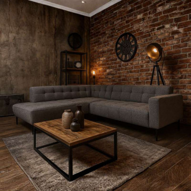 HomingXL Hoekbank Bovino open eind links - Bella 15 - 2,00 x 2,55 mtr breed