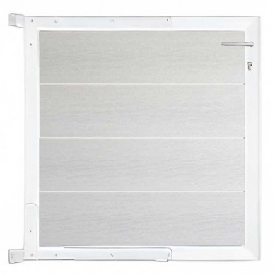 C-Wood Tuinpoort aluminium wit frame Modular - composiet wit (90 x 90 cm)