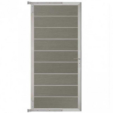 C-Wood Tuindeur aluminium blank frame Modular - composiet co-ex grijs (90 x 200 cm)