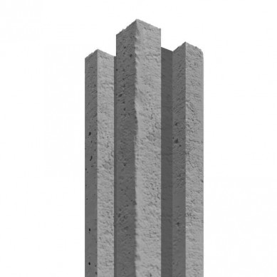 HomingXL paal beton dubbel hoekpaal 13 x 13 cm grijs (248 cm)