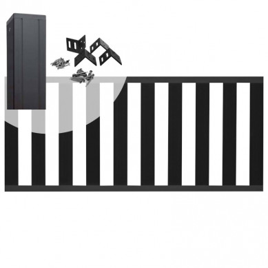 C-Wood Tuinhek set composiet antraciet Design met antraciet alu frame (7,54 mtr)
