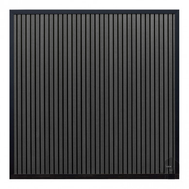 Elephant Schutting composiet Stripes antraciet met antraciet kader (180 x 180 cm)