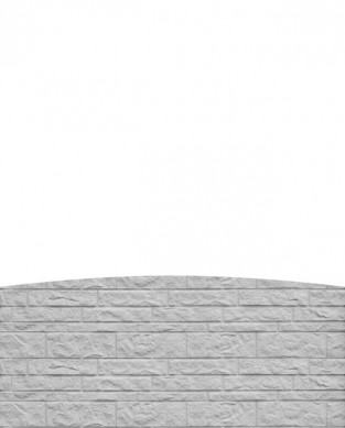 HomingXL zelfbouw schutting beton toog eenzijdig fels steenmotief grijs (199 x 83,5 cm)