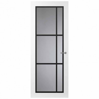 Svedex Binnendeur - Front - FR504 afgelakt - Zwarte glaslatten