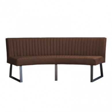 HomingXL Eetkamerbank - Hengelo - stof Element donkerbruin 25 - geschikt voor ovale tafel 240 cm