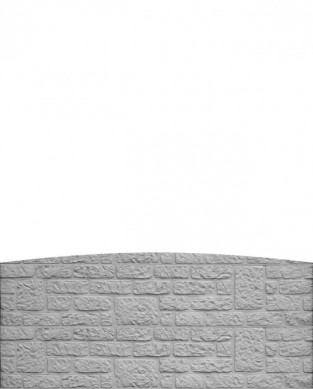 HomingXL zelfbouw schutting beton toog eenzijdig romania steenmotief grijs (199 x 83,5 cm)