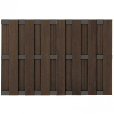 C-Wood Zelfbouw schutting composiet Bari donkerbruin met antra alu accessoires (180 x 123 cm)