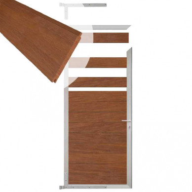 C-Wood Tuindeur aluminium blank frame Mix & Match - hardhout Bamboe (90 x 180 cm)