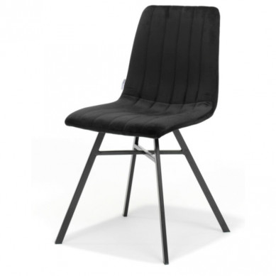 Bo Lundgren Eetkamerstoel - Dex - stof Velours zwart