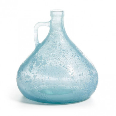 La Forma vaas Tilbund | blauw glas (18 cm hoog)