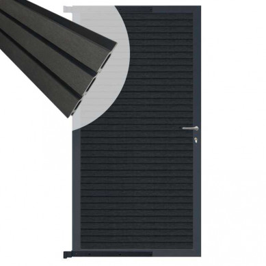 C-Wood Tuindeur aluminium antraciet frame Rhombus Triple - composiet antraciet (90 x 180 cm)