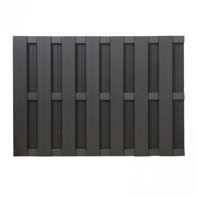 C-Wood Schutting composiet laag Bari antraciet met antraciet aluminium frame (180 x 123 cm)