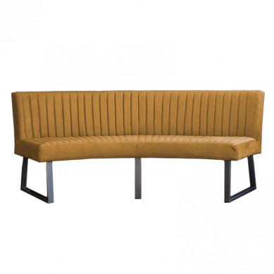 HomingXL Eetkamerbank - Hengelo - stof Element goud 08 - geschikt voor ovale tafel 200 cm