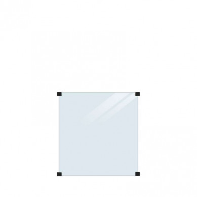 Plus Danmark Glasplaat | Gehard glas 6 mm helder glas tbv ronde palen (90 x 91 cm)