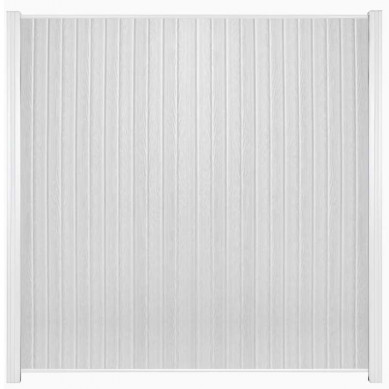 C-Wood Zelfbouw schutting verticaal Rhombus Double wit - wit alu accessoires (170 x 180 cm)