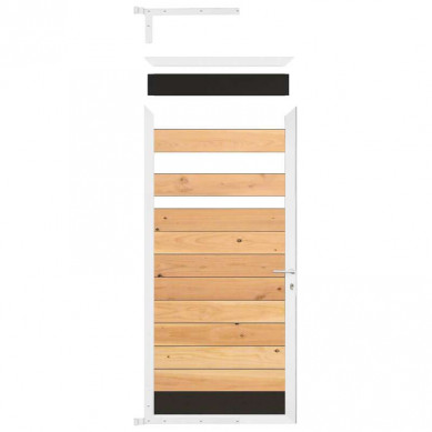 C-Wood Tuindeur frame aluminium Mix & Match - wit (90 x 180 cm) inclusief beslag