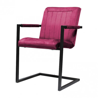 HomingXL Eetkamerstoel - Lara met leuning - stof Element fuchsia 19