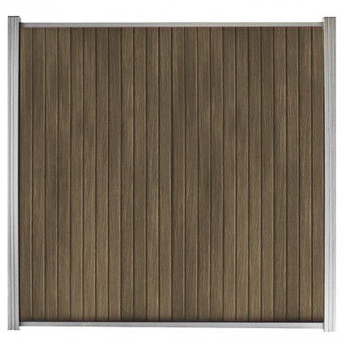 C-Wood Zelfbouw schutting verticaal Rhombus Double ipé - blank alu accessoires (170 x 180 cm)