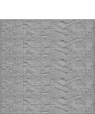 HomingXL zelfbouw schutting beton recht eenzijdig vlakstone steenmotief grijs (199 x 193 cm)