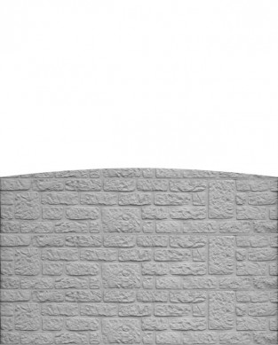 HomingXL zelfbouw schutting beton toog eenzijdig romania steenmotief grijs (199 x 122 cm)