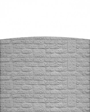 HomingXL zelfbouw schutting beton toog eenzijdig romania steenmotief grijs (199 x 160,5 cm)