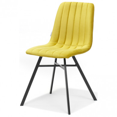 Bo Lundgren Eetkamerstoel - Dex - stof Velours okergeel