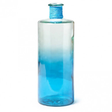La Forma decoratieve vaas Sinclair | 2 tinten blauw glas (42 cm hoog)