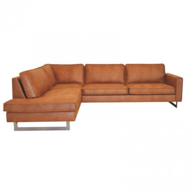 HomingXL Hoekbank - Riverdance - links - Colorado leer - cognac 03