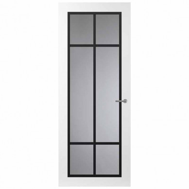 Svedex Binnendeur - Front - FR513 afgelakt - Zwarte glaslatten