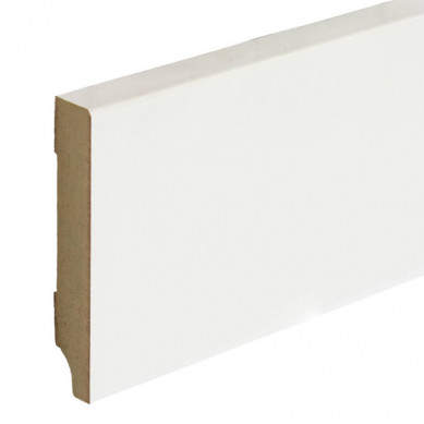 HomingXL mDF plint | Blok model 58 x 18 mm met witte folie (240 cm)