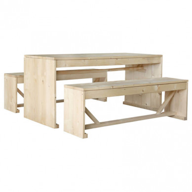 GarPro steigerhout set | Viking tafel + 2 banken 180 x 80 cm