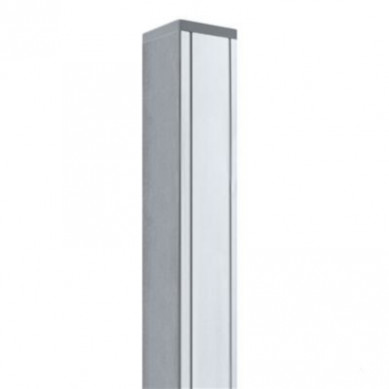 Elephant Tuinpaal blank aluminium met cypresse kern (6,8 x 6,8 cm) extra verstevigd
