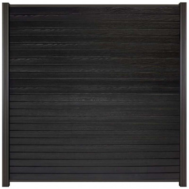 C-Wood Zelfbouw schutting composiet Rhombus Double zwart - antraciet alu accessoires (180 x 180 cm)