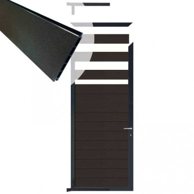 C-Wood Tuindeur aluminium antraciet frame Mix & Match - composiet antraciet (90 x 200 cm)