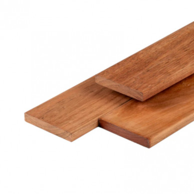 Smaragd Vlonderplank hardhout Jatoba 2,1 x 14,5 cm vlak
