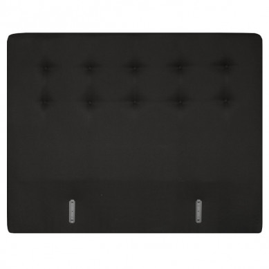 Bo Lundgren Boxspring hoofdbord met knopen stof zwart inari 100 | 140 cm