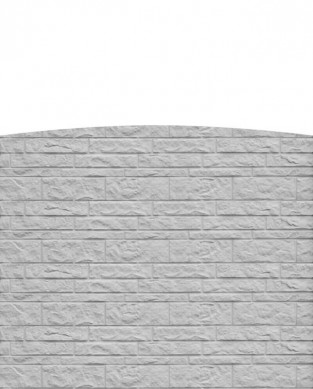 HomingXL zelfbouw schutting beton toog eenzijdig fels steenmotief grijs (199 x 160,5 cm)