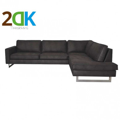 HomingXL Tweedekans - Hoekbank - Riverdance - rechts - leer Colorado antraciet 01