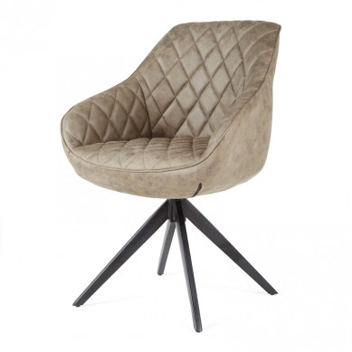 Bo Lundgren Eetkamerstoel - Collins - lederlook Soft groen