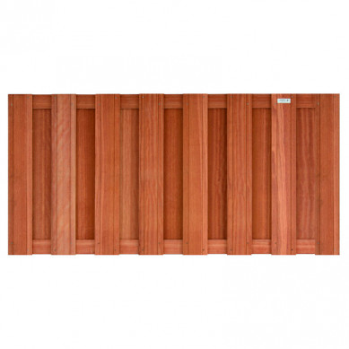 Elephant Schutting hardhout keruing halfhoog (94,3 x 180 cm) v-groef schermdikte 3,9 cm