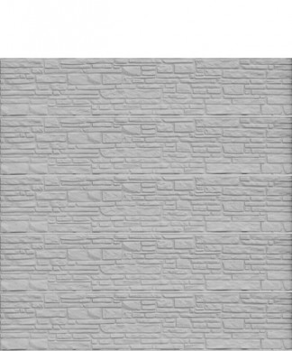HomingXL zelfbouw schutting beton recht eenzijdig montana steenmotief grijs (199 x 193 cm)