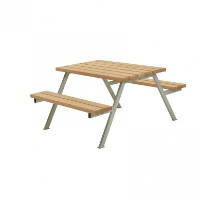Plus Danmark Picknicktafel thermowood - Alpha - 161 x 118 x 73 cm