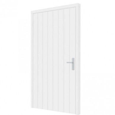 TrendHout Enkele plaatdeur XL met kozijn - linksdraaiend - wit - 1200 x 2115 mm incl. beslag