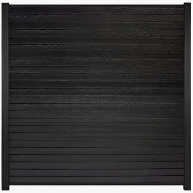 C-Wood Zelfbouw schutting composiet Rhombus Double zwart - zwart alu accessoires (180 x 180 cm)