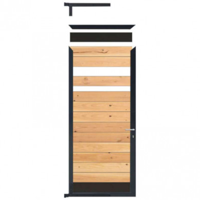 C-Wood Tuindeur frame aluminium Modular - antraciet (90 x 200 cm) inclusief beslag