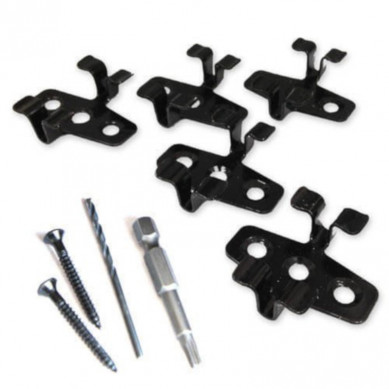 DuoWood Bevestigingsclips RVS zwart tussenclip incl schroeven (500 stuks)