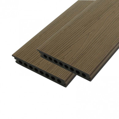 C-Wood Vlonderplank composiet semi massief co-extrusie 2,1 x 14,5 cm Sunset Teak houtnerf