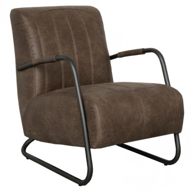 HomingXL Industriële fauteuil Juno | leer Colorado bruin 04 | 78 cm breed